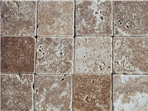 Tumbled Noce Travertine Mosaic