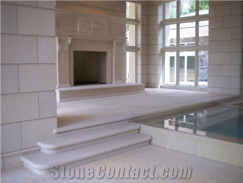 Jerusalem Stone Fireplace, Flooring, Jerusalem Bone Limestone Tile