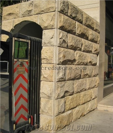 Yellow Granite Mushroom Wall Cladding