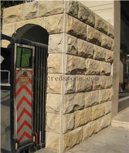 Yellow Granite Mushroom Wall Cladding
