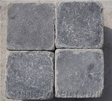 China Blue Stone Tumbled Cobble Stone