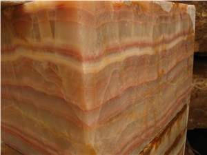 IRANIAN ONYX BLOCK(RED&PINK)