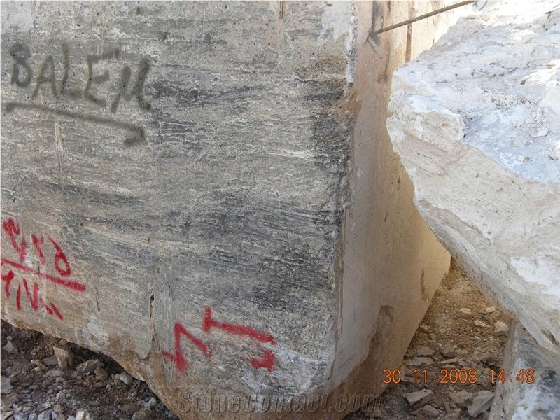 Silver Travertine Blocks (Amazing), Persian Silver Travertine Block