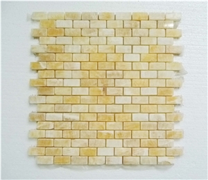 Yellow Marble Brick Mosaic 12