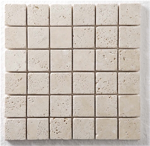 Travertine Mosaics - Tumbled Light