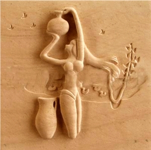Yellow Sandstone Embossment,Relief