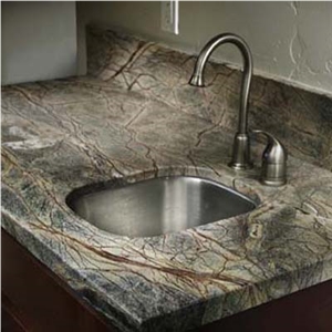 Rain Forest Green Marble Vanity Top