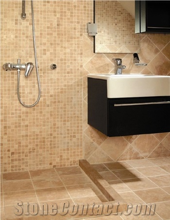Travertine Bathroom Design, Wall, Floor Tiles