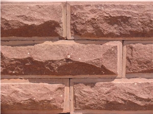 Red Sandstone Mushroom Wall Cladding