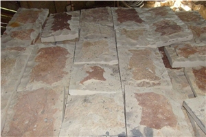 Natural Mashroomed Wall Stone, Lini Pink Limestone Mushroom Stone