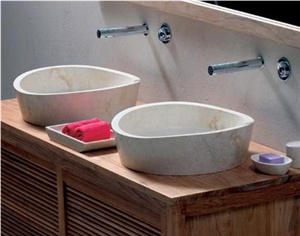 Honed Beige Marble Basin Honed Beige Marble Basin