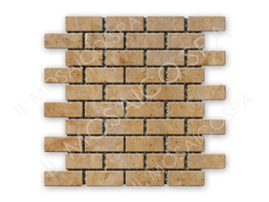 Giallo Provenza Limestone Tumbled Mosaic, Yellow Limestone