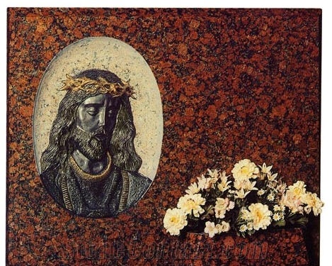 Red Granite Gravestone