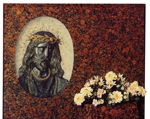 Red Granite Gravestone