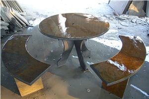 China Yellow Slate Table Slabs & Tiles