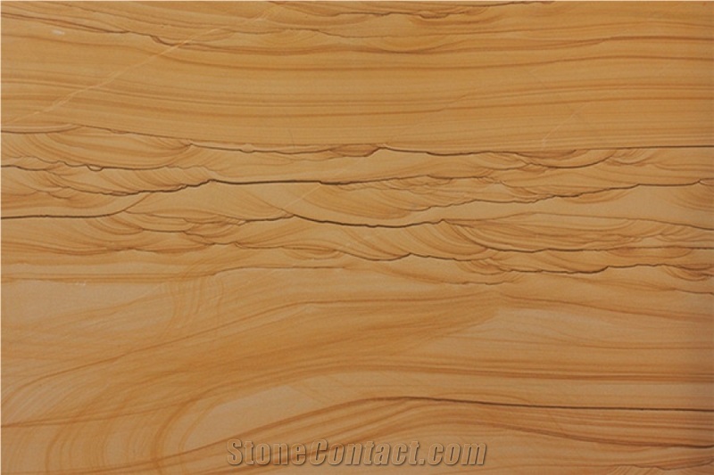 Scenery Sandstone Slabs & Tiles, China Yellow Sandstone
