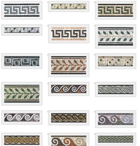 Mosaic Border, Multicolor Italy Molding & Border