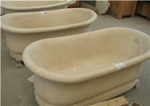 Beige Marble Bathtub