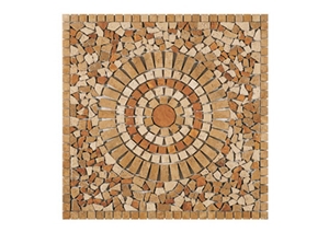 Travertine Mosaic Medallion - Ornaments Travertine Mosaic Medallion - Ornaments