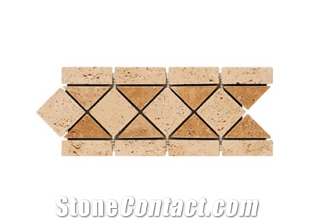 Yellow Travertine - Beige Travertine Bordures