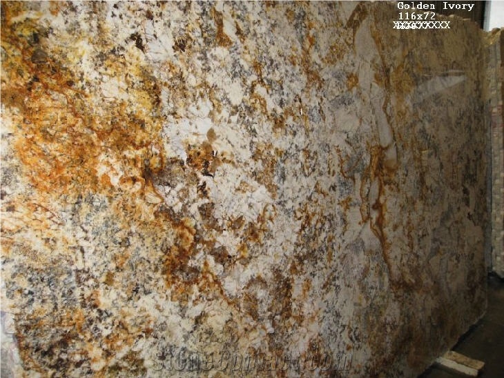 Golden Ivory Granite Slabs & Tiles, Brazil Yellow Granite