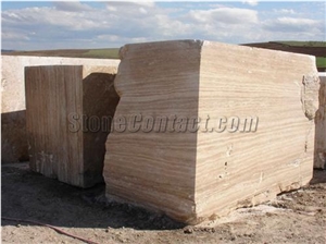 Gold Travertine Block, Turkey Yellow Travertine Gold Travertine Block, Turkey Yellow Travertine