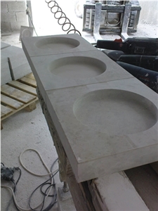 Beige Limestone Sinks, Basins
