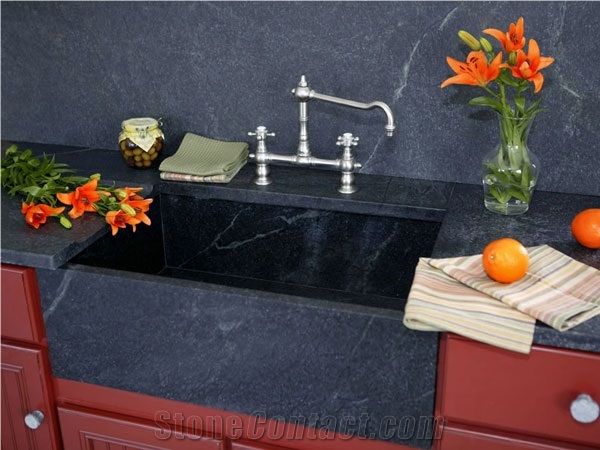 Soapstone Vanity Top, Sink