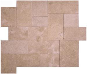 Vallangis Jaune Limestone Mosaic Pattern