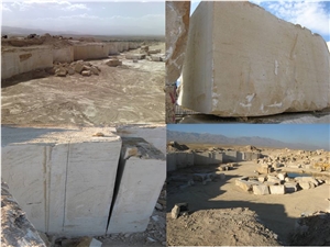 Beige Travertine Block, Iran Beige Travertine