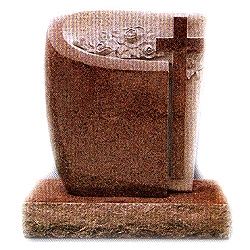 Red Granite Cross Tombstone&Monument 008