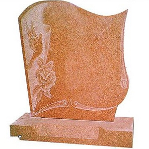 Red Granite Tombstone 001