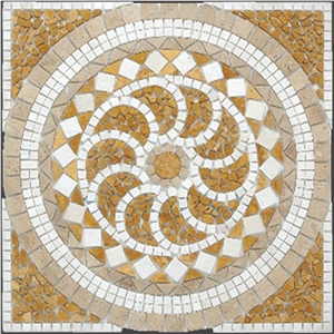 Travertine Mosaic Medallion