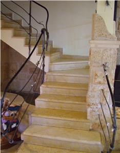 Ramon Gold Limestone Stairs, Yellow Limestone Stairs