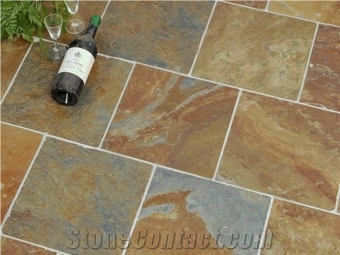 African Multicolour Slate Floor Tile