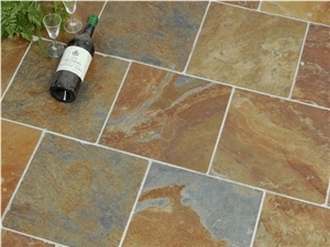 African Multicolour Slate Floor Tile