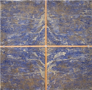 Lapis Lazuli Limestone Slabs & Tiles, Chile Blue Limestone