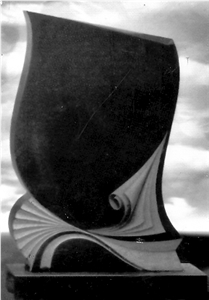 Black Granite Book Shape Slant Monument Ydl