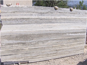 Silver Travertine Slabs, Turkey Grey Travertine