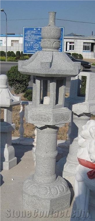 Stone Lantern, Grey Granite Lanterns