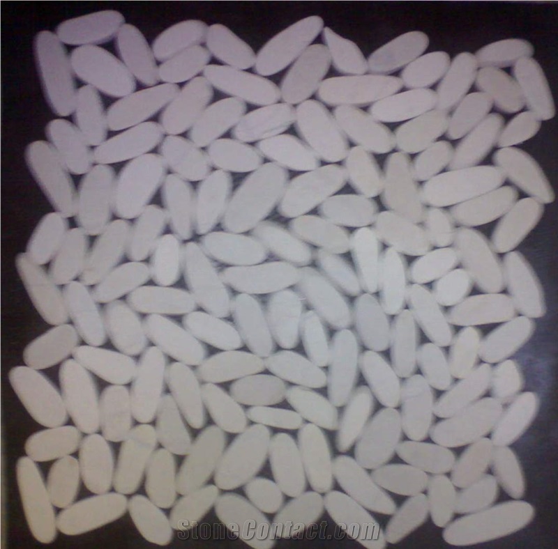 Slice White Pebble Stone