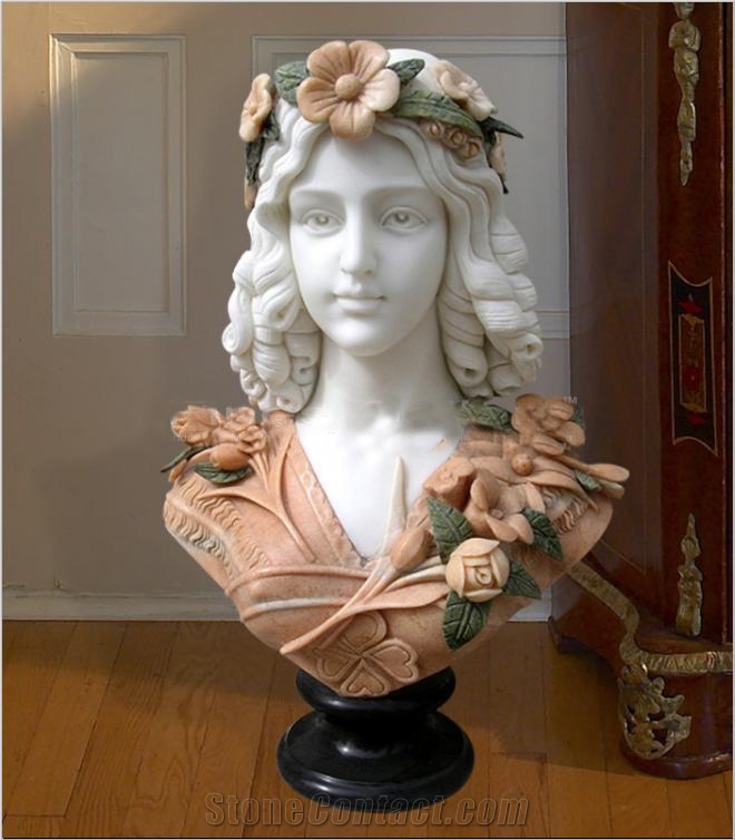 Palm Springs Marble Head Statues Xds33