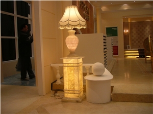 Translucent White Onyx Lighting Lamp and Lantern Translucent White Onyx Lighting Lamp and Lantern