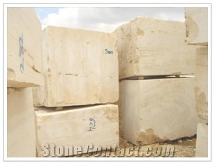 Beige Travertine Blocks, Airon Travertine Greece Blocks