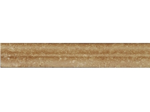 Noce Travertine Ogee Border, Brown Travertine Border