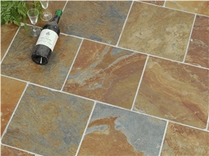 Rust Multicolour Slate Tiles - Riven Rust Multicolour Slate Tiles - Riven
