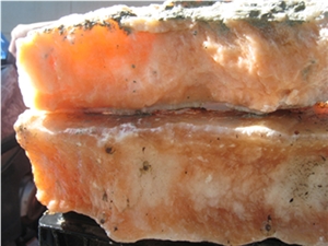 Tranlucent Orange Alabaster/gypsum