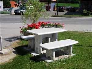 Granite Bench and Table