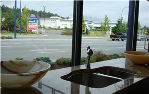 Onyx Sink - Honey Onyx Vessel Sinks
