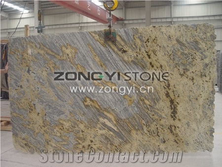 Tiger Skin Yellow Granite Slabs & Tiles, China Yellow Granite